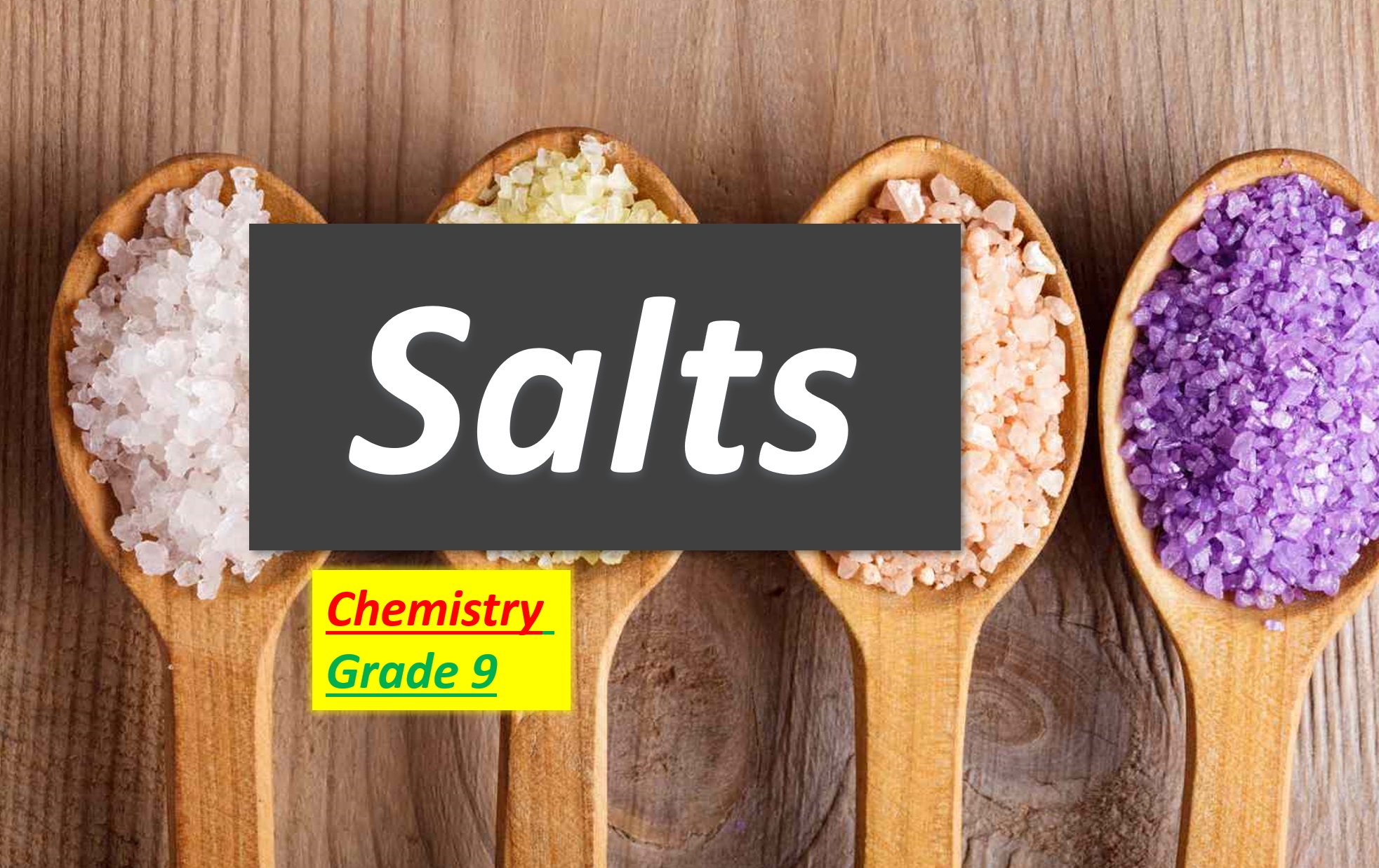 Salts - Chemistry